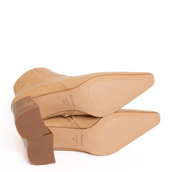 Flattered Leather Boot Cognac Cream Beige Ankle Bootie Remi EU 40 - Picture 7 of 16